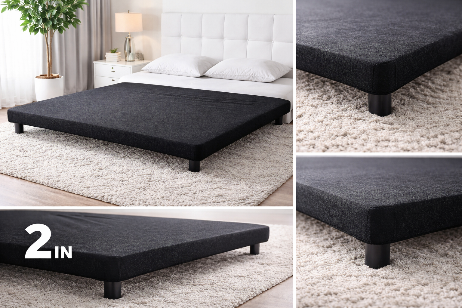 Base Box Spring 2” Eleganza | Ultra Delgada y Resistente