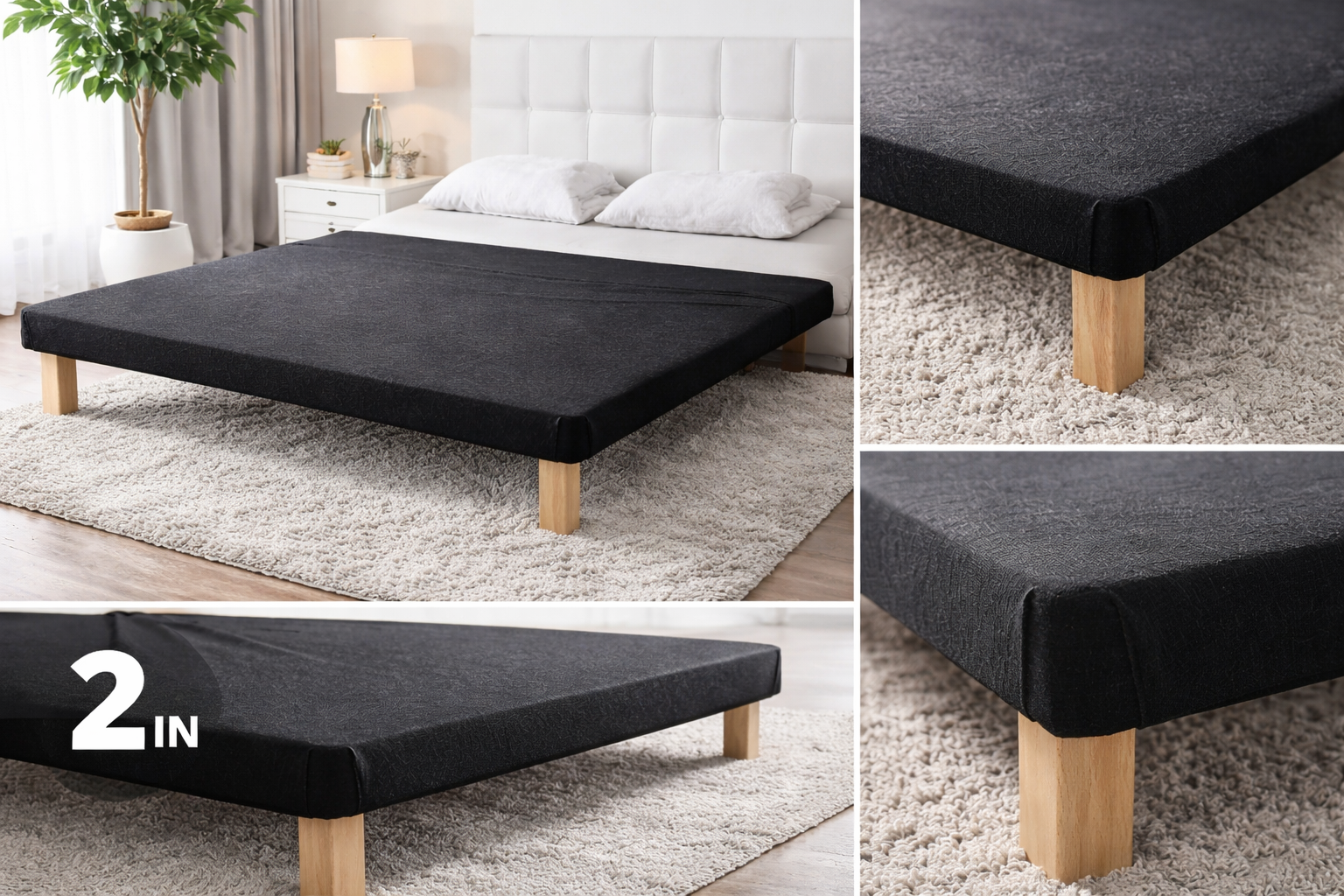 Base Box Spring 2” Eleganza | Ultra Delgada y Resistente
