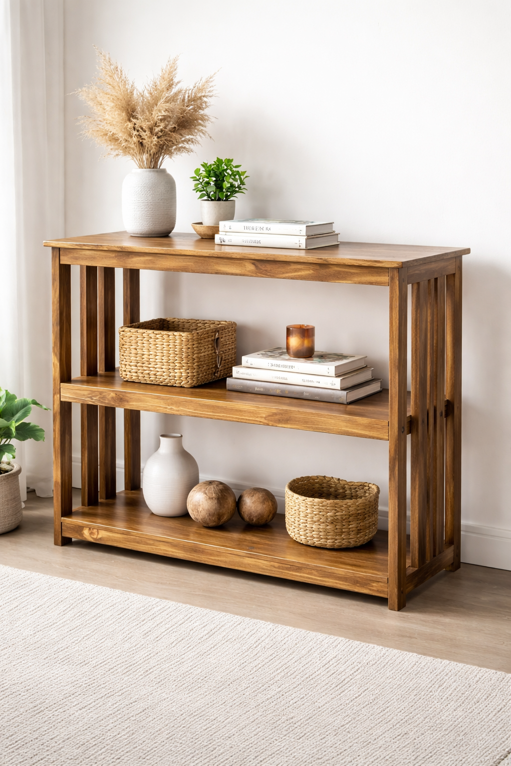 Consola de madera Artesanal 3 niveles - Modelo Siena